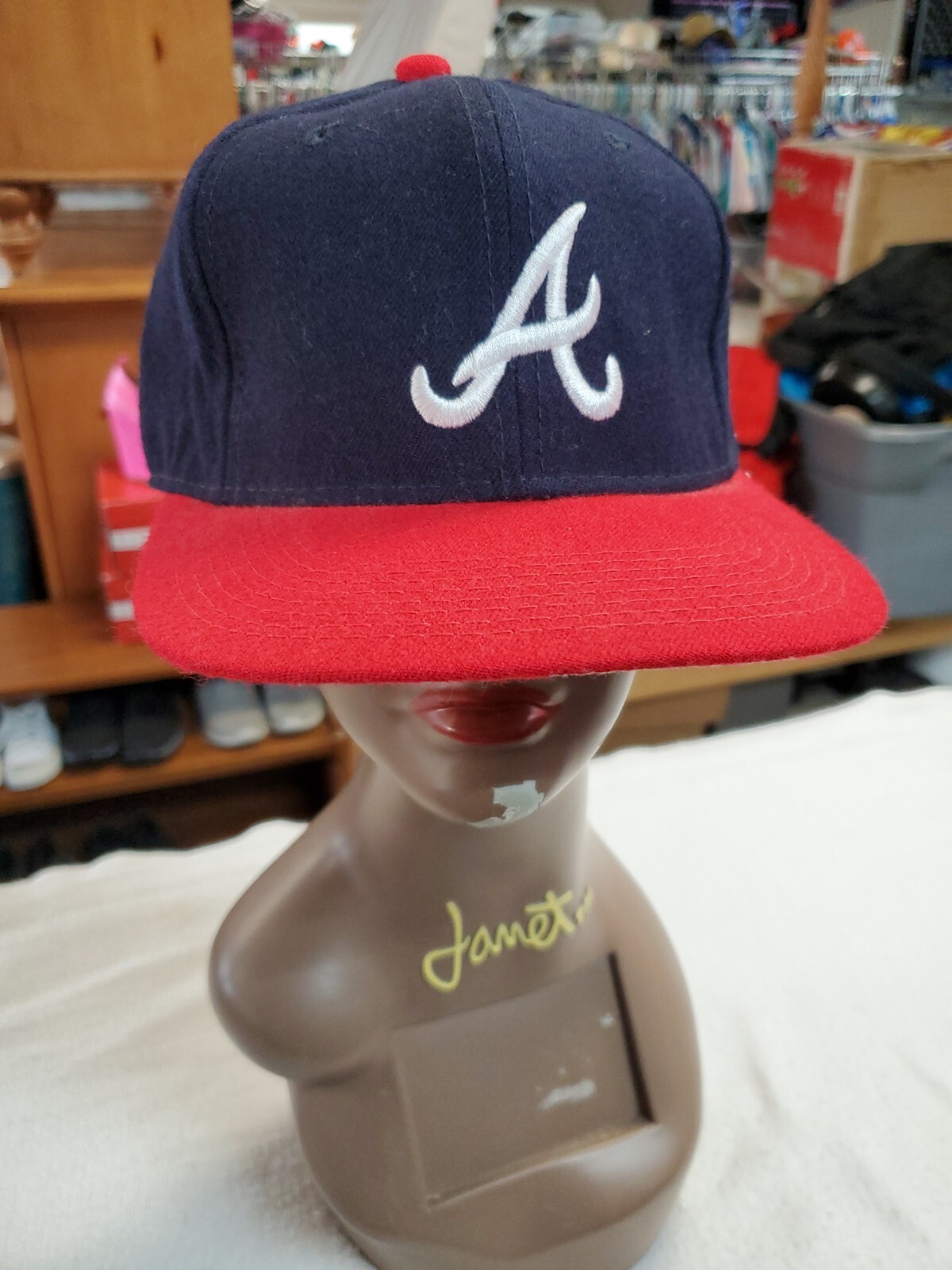 New Era Atlanta Braves MLB 9FIFTY Snapback Hat Finish Line #6 New Era Atlanta Braves MLB 9FIFTY Snapback Hat Finish Line