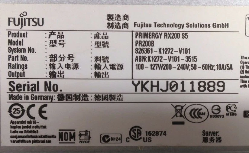 Fujitsu Primergy RX200 S5 2x Xeon Quad-Core 2.26GHz E5520 6GB 146GB Rack Server - Image 3 of 3