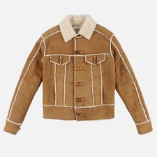 Saint Laurent Paris Shearling Contrast Trim Suede Toggle Coat | Size 44 (xs)