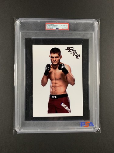 KHABIB NURMAGOMEDOV Autograph AUTO 8x10 Signed PSA SLABBED Photo PSA/DNA