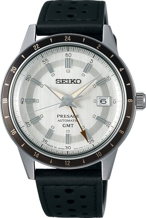 【稼働品】SEIKO PRESAGE SARY231 自動巻き GMT Seiko Presage SARY231 Automatic Mechanical GMT Men Watch Black