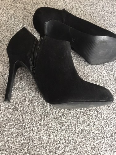 OASIS LADIES HARRIET BLACK HIGH SHOE/BOOT STILETTO SIDE ZIP UK 4 EUR 37 ✨ - Picture 5 of 5