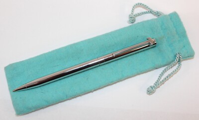 Tiffany & Co. Executive Rhodium T-clip Retractable Ballpoint Pen w