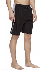 NWT Men  s Nike Diverge Side Stripe Colorblocked Black 9" Volley Swim Trunks M