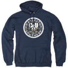 Charleston Southern University Adult Pullover Hoodie Plaid Badge, Navy, S-3XL