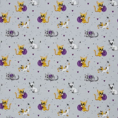 0,5m Cats & Dogs by Sabine Marschall, Katzen, Jersey, 109183 (17,90 EUR/m)