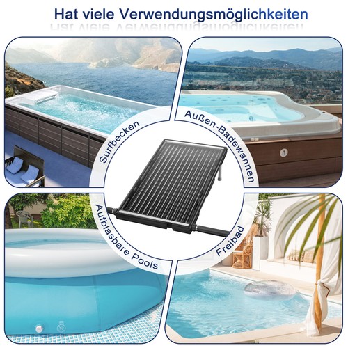 Solar Poolheizung Sonnenkollektor Solarheizung Pool Heizung Kollektor Schwarz - Bild 12 von 13