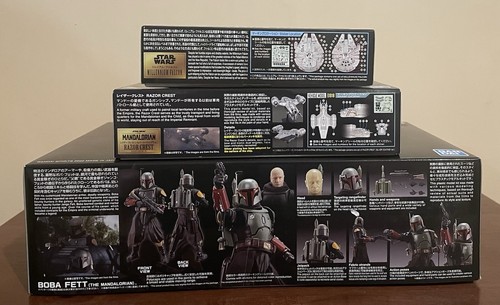 Bandai Star Wars Model - Millennium Falcon (006), Razor Crest (018) & Boba Fett - Picture 3 of 17