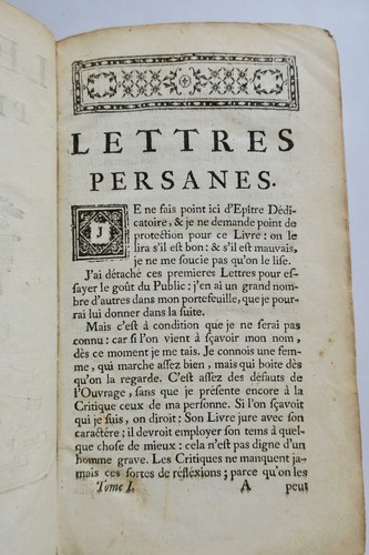 MONTESQUIEU Persische Briefe 1739 Hammer - Bild 5 von 6
