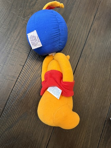 Vintage Winnie the Pooh Toy Musical Balloon Plush Disney Pull Down Crib Mobile - Picture 2 of 4
