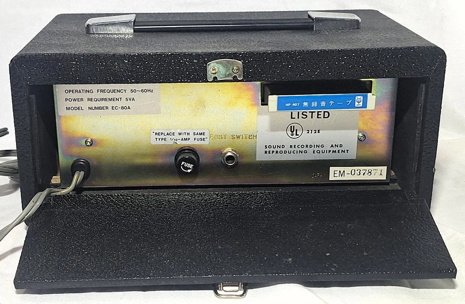 Vtg Univox Echo Chamber EC-80A LoFi Echoes Delay Unit Tested Fuze Tape Cartridge - Image 3 of 4