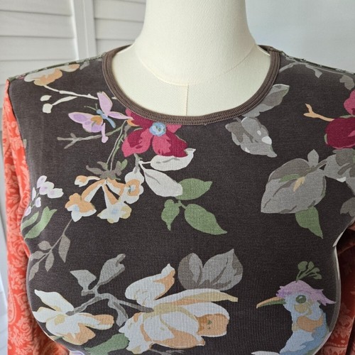 Y2K GAP Floral Baroque Patchwork Top Women's L Artsy Boho Cottagecore Rare 00s - Picture 4 of 12