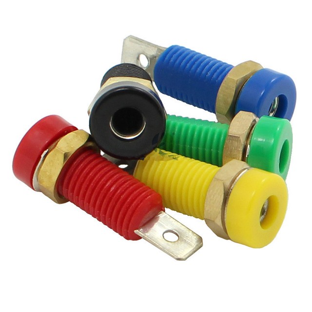 20pcs Insulated 4mm Panel Mount Banana Plugs Jack Socket Solder