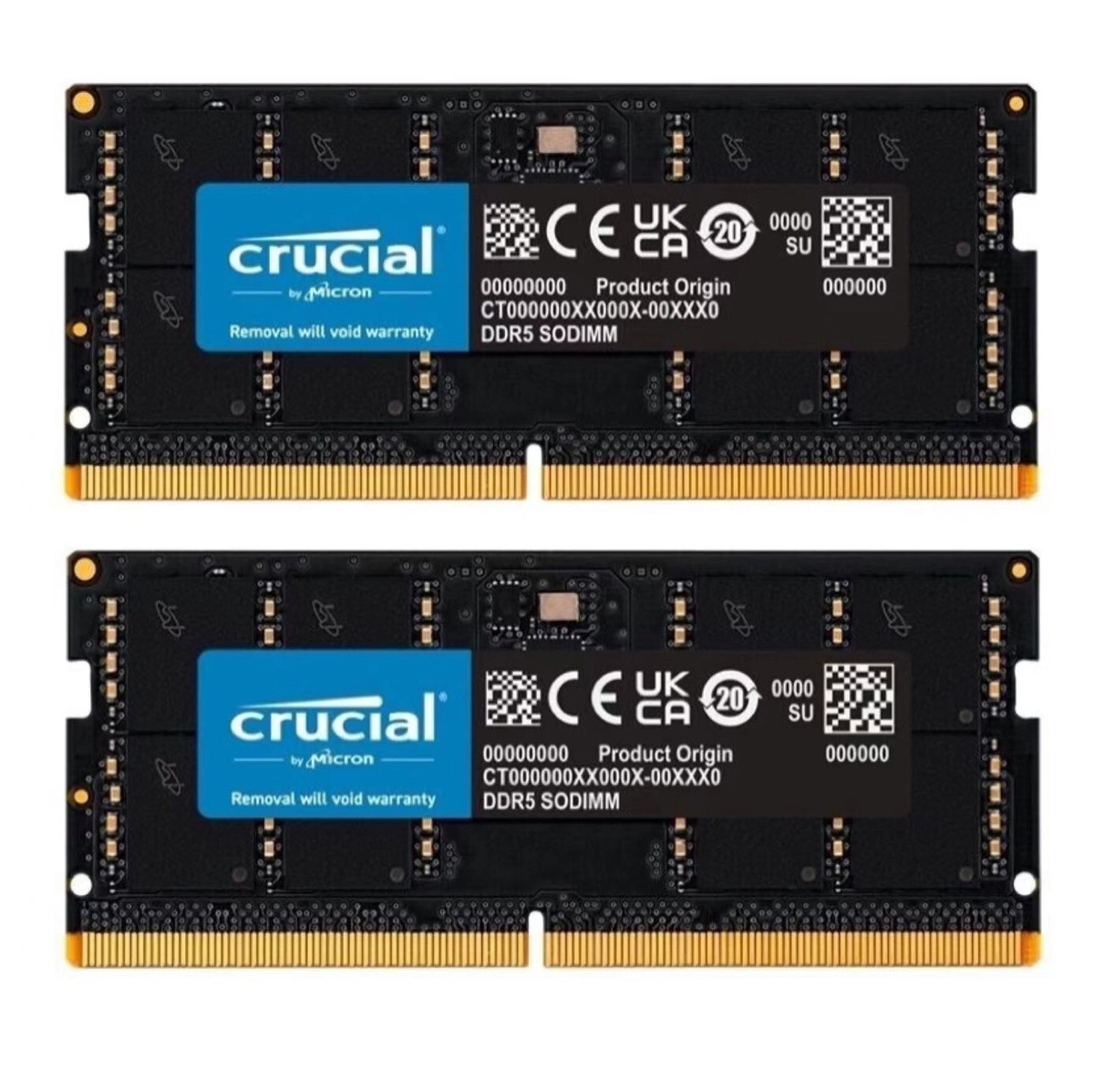 Crucial CT2K32G56C46S5 32GBx2枚セット 64GB Crucial 32GB (2X16GB) DDR5 5600MHz PC5-38400 CL46 SODIMM Memory