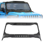 Armor Windshield Frame Cover Visor Cowl w/ Led Lights Fit Jeep Wrangler Jl 18-24 (For: Jeep)