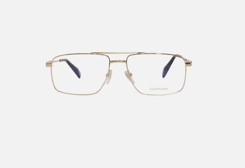 Chopard VCHF56 0300 Eyeglasses Men's 23KT Gold Plated Full Rim Rectangular 57mm - Picture 2 of 3