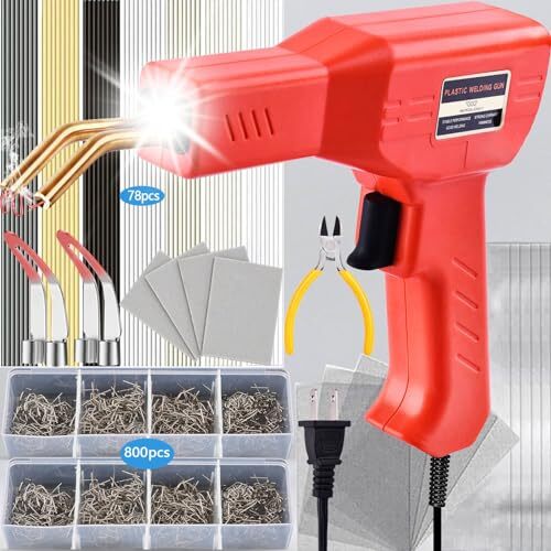 200W Plastic Welder, 800PCS Staples, Plastic Welding Kit, Must Have For DIYer... - Picture 1 of 8