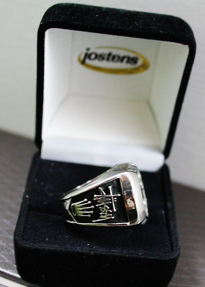 RARE! NEW STUSSY 25th Anniversary JOSTENS SS link logo designed on