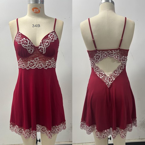 Sexy See-Thru Lingerie Womens Nightwear Lace Sleepwear Babydoll Chemise Dress US - 第 20/43 張圖片