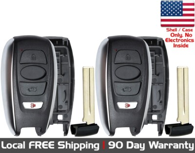 2x New Replacement Proxy Key Fob Remote SHELL / CASE For Select Subaru Vehicles