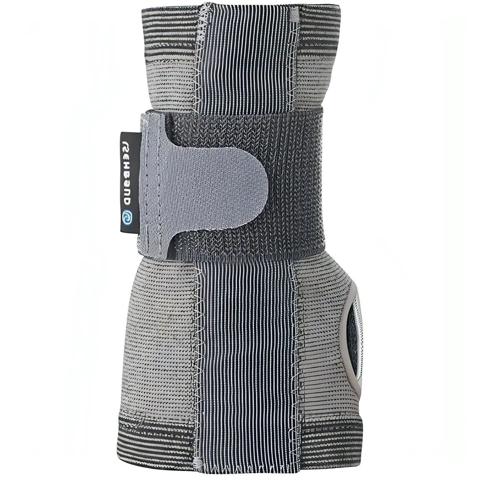 Rehband QD Knitted Wrist Support Grey Gym Adjustable - Image 2 of 2
