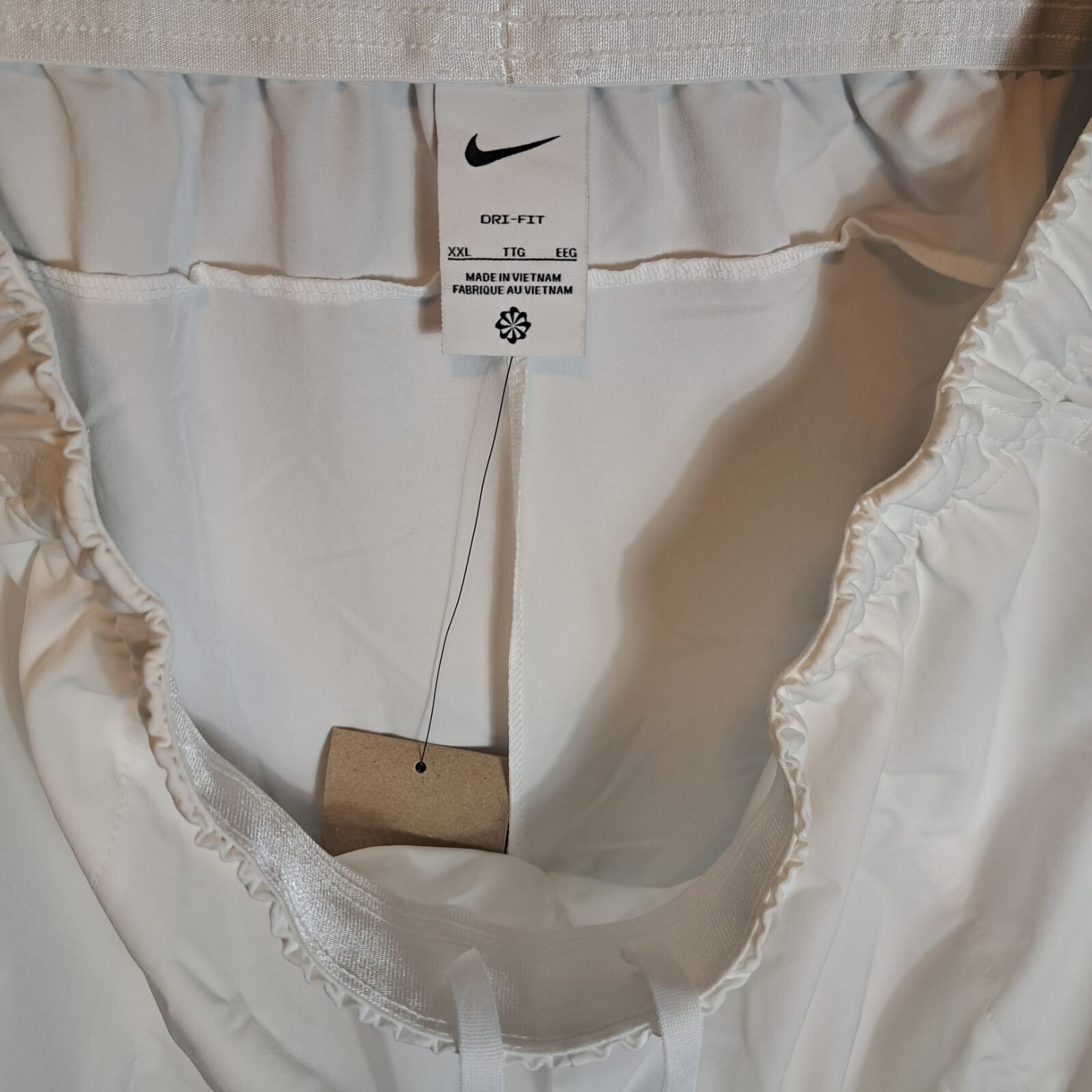 Nike Men Sz XXL Court Dri-Fit Advantage 7” Tennis  Shorts White-Black DD8329-100 thumbnail 11