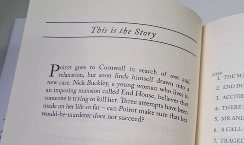 Agatha Christie PERIL AT END HOUSE facsimile HB DJ 2012 Poirot - Picture 9 of 9