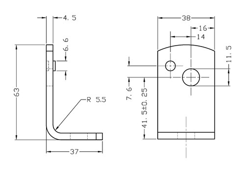 Seat Belt Right Angle Mounting Bracket 2 off LARGE - Retractor Fixing - Picture 3 of 3