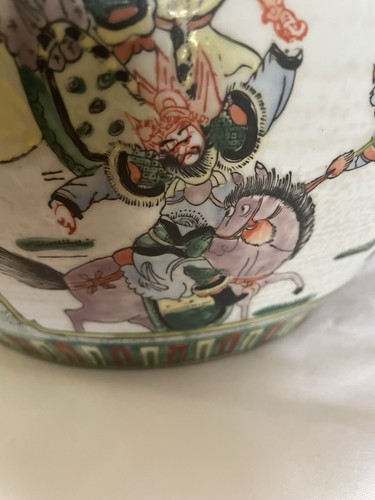 Antike chinesische Porzellan Fischschale KANGXI Reign Mark Famille Verte Lg - Bild 8 von 10