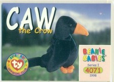 BEANIE BABIES TRADING CARD - SERIES 1 - SERIES I - CAW THE CROW #4071