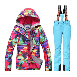 HOTIAN Women's High Windproof Technology colorful Printed Snowboard Clothing Ski HOTIAN Women's High Windproof Technology colorful Printed Snowboard Clothing Ski
