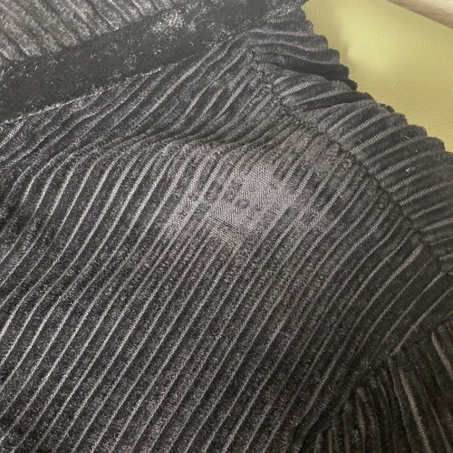 Women's J Jill Black Corduroy Velvet Collar Hem Full Button Jacket Size Medium - Picture 5 of 16