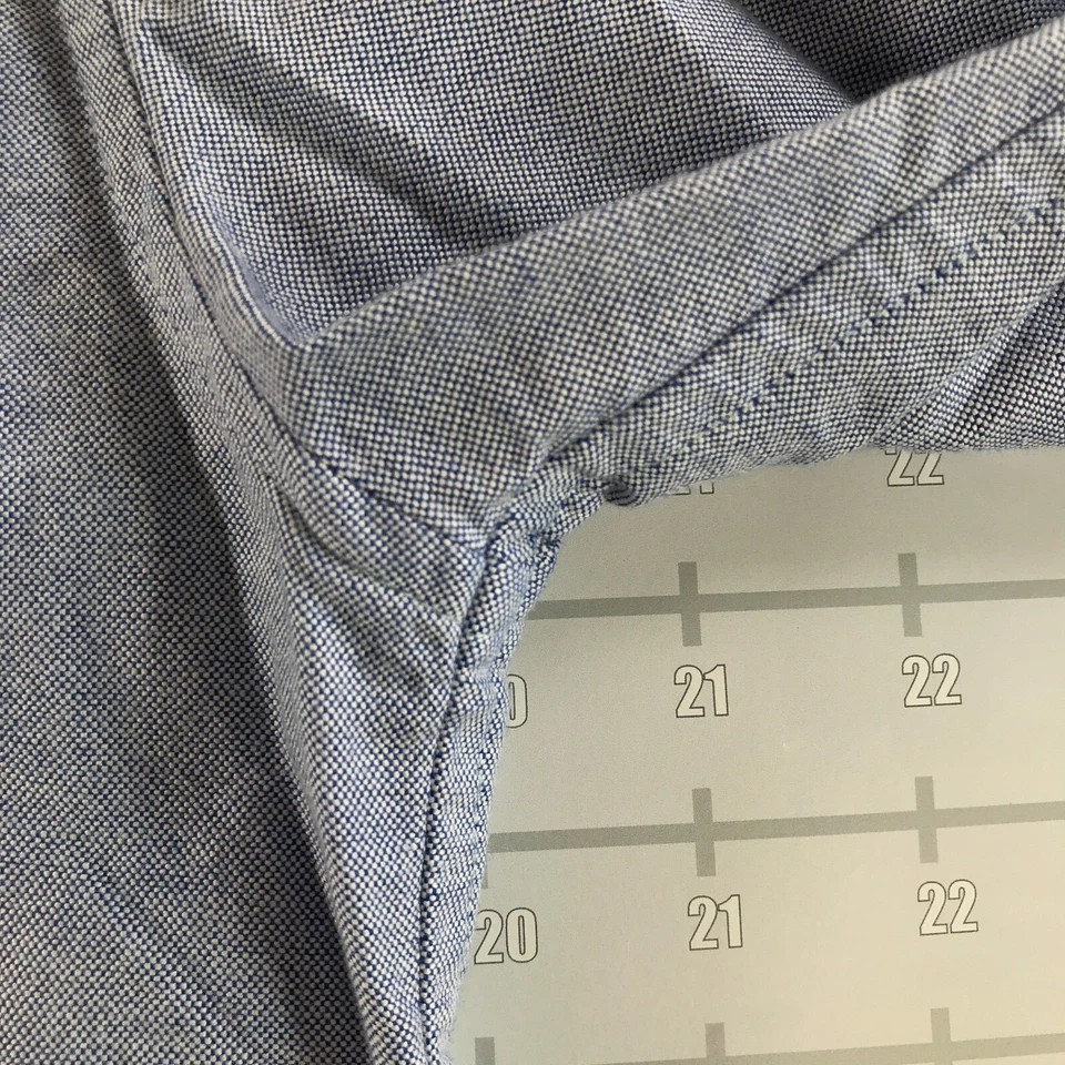 Band of Outsiders Button Down Shirt Mens M 2 Blue Contrast Button Placket Cotton - Image 3 of 4