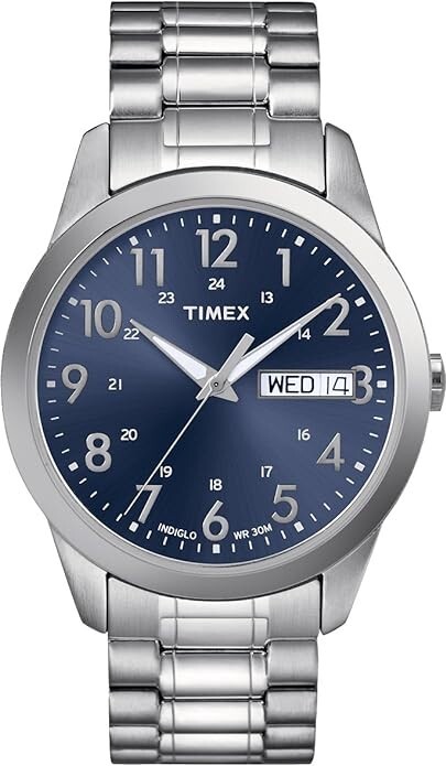 Timex TW2P67300, Удобный для чтения, Для мужчин, Расширение Silvertone, Индиго, День/дата