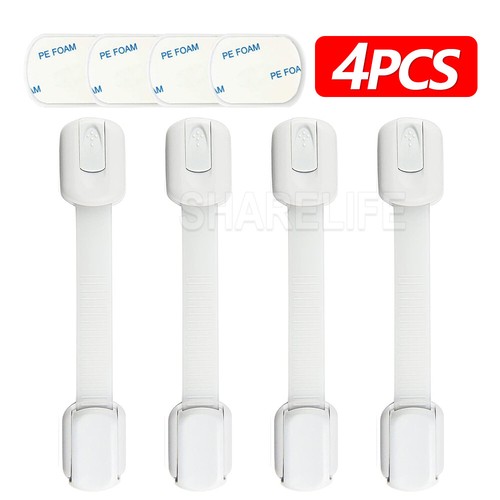 4/8pcs Child Safety Cabinet Locks Heavy Duty Drawer Locks Baby Proof Latch Draw - Picture 10 of 11