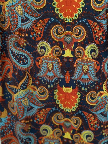 Lularoe Paisley Julia Dress Size L Navy Unicorn Retired - Picture 3 of 6