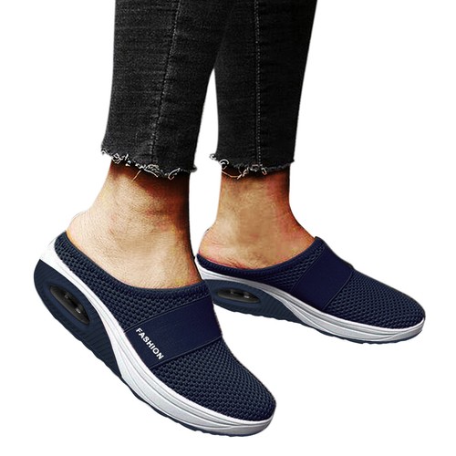! Air Cushion Slip On Orthopedic Walking Shoes With Arch Support Knit Casual - Picture 3 of 12