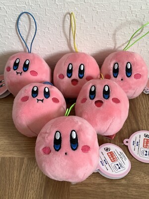 Kirby of the stars Plush Mascot Toy Set of 6 Doll Face Pink
