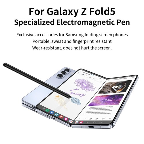 For Samsung Galaxy Z Fold 6 5 4 3 5G Electromagnetic Pen with 3 Refills+1 Clip - Zdjęcie 8 z 15