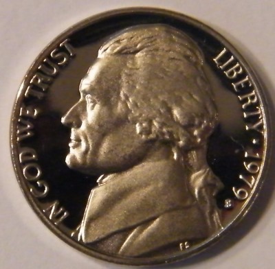 1979 S Jefferson Nickel Type 2 Clear S Gem Deep Cameo Proof US Mint Coin