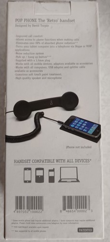 POP PHONE Rot mit 3,5mm Klinkenadapter NEU für Tablet, iPad, Smartphone.. - Bild 3 von 6