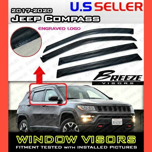 17 18 19 20 21 22 Jeep Compass / WINDOW VISORS DEFLECTOR RAIN GUARD