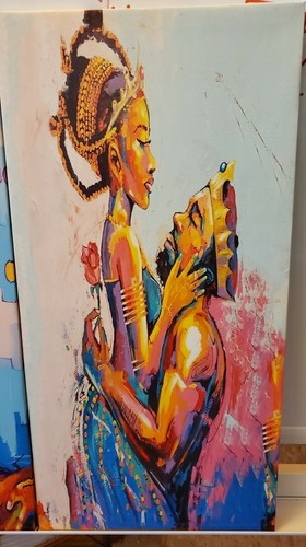 3 Stck. Leinwandkunst schwarz Liebespaar afroamerikanisch bunt König & Königin 24 x 36 - Bild 4 von 10