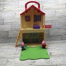 Peppa Pig Pop n  Play House Only Slides OpenClose Carry Toy Includes 2 Figures