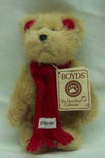 Boyds LIL' MUFFELBEARY TEDDY BEAR W/ RED SCARF 6" Plush STUFFED ANIMAL NEW