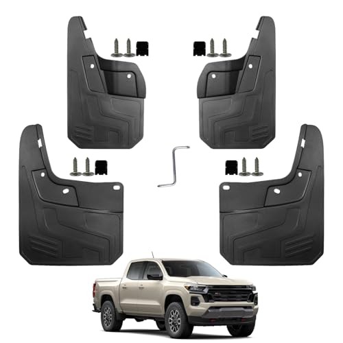 4 Pack Truck Mud Flaps Suitable for Chevy Colorado 2023–26 Without Fender Flare