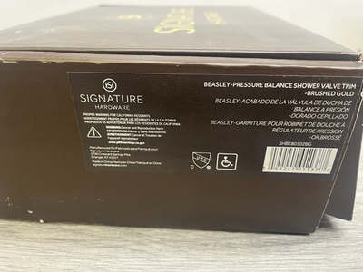 #ad Signature Hardware SHBE80102BG Single Handle Pressure Balancing Valve Trim $139.99