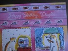 UNUSED vintage greeting card Gallant BIRTHDAY To Daughter, Happy Cat Scenes — photo 3