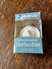 Whitmor 12Foot Indoor /Outdoor Retractable Clothesline Rust Proof Sealed New