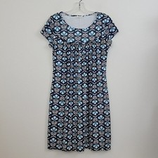 Maurices Blue Boho Short Sleeve Midi Dress S